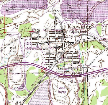 Topographic Map of Keewatin Minnesota