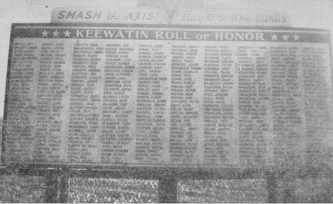 Keewatin Roll of Honor