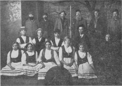 Finnish play castSpring 1913, Keewatin Minnesota