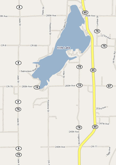 Map of the Knife Lake Minnesota area