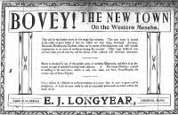 Advertisement promoting Bovey Minnesota, 1904