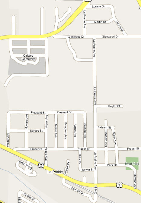 Street Map of La Prairie Minnesota