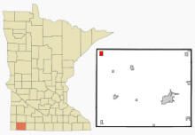 Location of Leota Minnesota