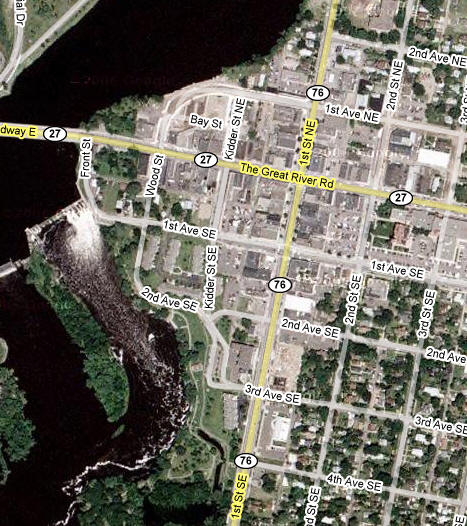 Aerial Photo of Little Falls Minnesota