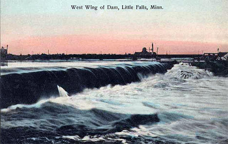 West wing of dam at Little Falls Minnesota, 1908