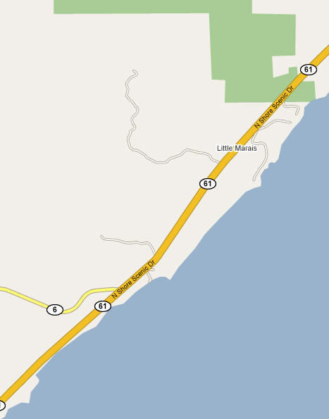 Street Map of Little Marais Minnesota