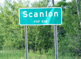 Scanlon Minnesota population sign