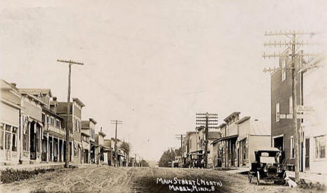 Main Street North, Mabel Minnesota, 1915