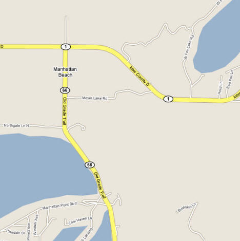 Map of Manhattan Beach Minnesota