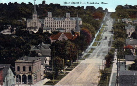 Main Street Hill, Mankato Minnesota, 1910's?