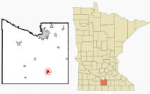 Location of Mapleton, Minnesota