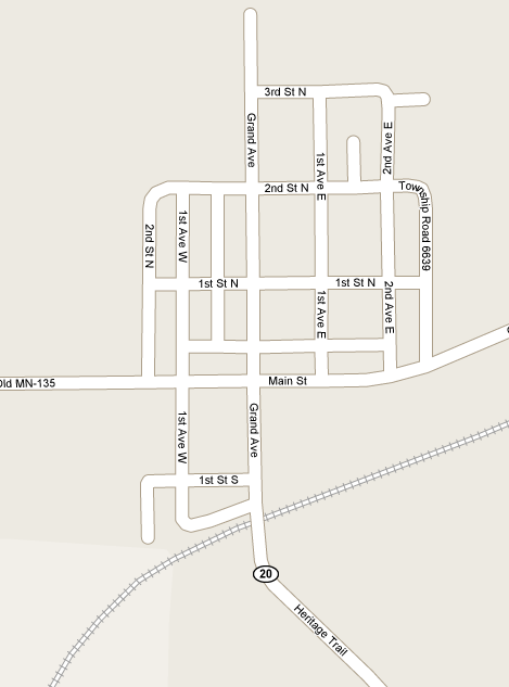 Street Map of McKinley Minnesota