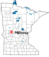 Location of Miltona Minnesota
