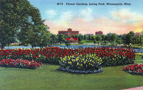 Flower Gardens, Loring Park, Minneapolis Minnesota, 1938