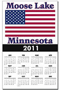 Moose Lake US Flag Calendar