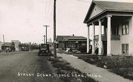 Street scene, Moose Lake Minnesota, 1918