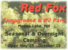 Red Fox Campgrounds & RV Park, Moose Lake Minnesota