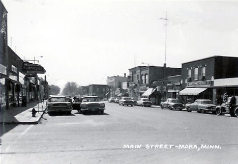 Main Street, Mora Minnesota, 1950's