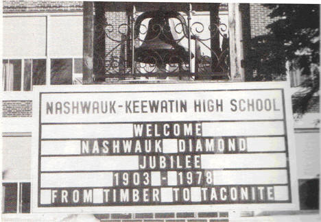 Original school bell that was salvaged from the Nashwauk Grade School
