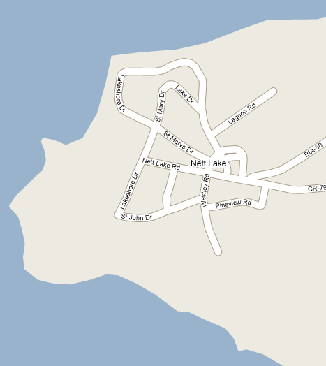 Map of Nett Lake Minnesota