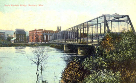 North Mankato Bridge, North Mankato Minnesota, 1910