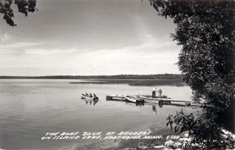 The Boat Dock at Bender's on Island Lake, Northome Minnesota, 1953