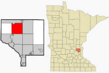 Location of Oak Grove, Minnesota