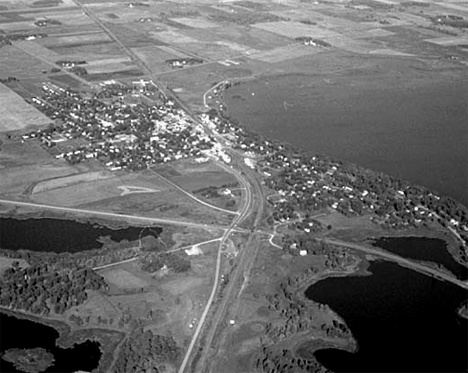 Aerial view, Osakis Minnesota, 1971