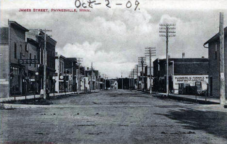 James Street, Paynesville Minnesota, 1909