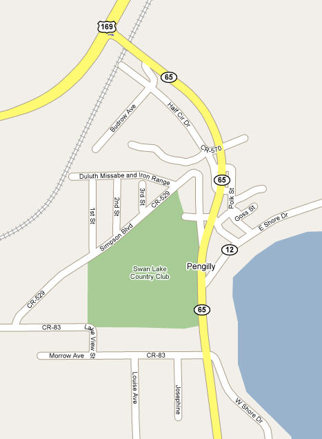 Street Map of Pengilly Minnesota