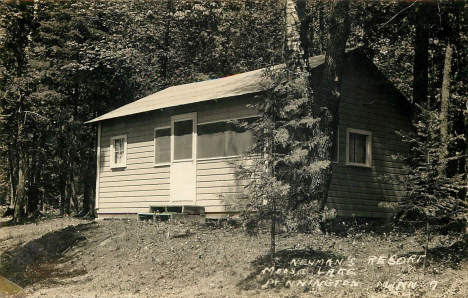 Cabin at Neuman's Resort on Moose Lake, Pennington Minnesota, 1950's