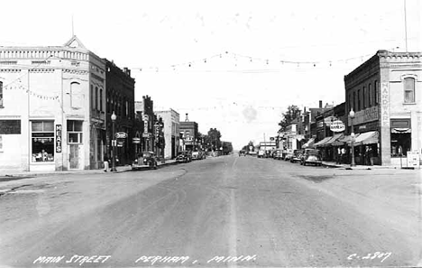 Main Street, Perham Minnesota, 1940