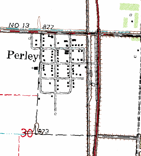 Topographic Map of Perley Minnesota