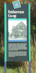 Embarrass Coop History Sign