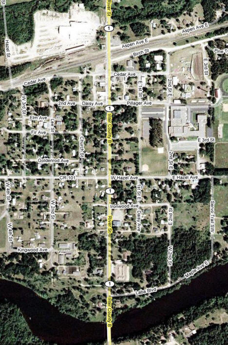Aerial Photo of Pillager Minnesota