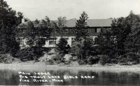 Main Lodge, Big Pine Lake Bible Camp, Pine River Minnesota, 1950