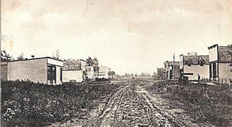 Street scene, Plummer Minnesota, 1908