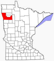 Location of Polk County Minnesota
