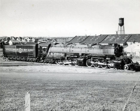 Duluth Missabe and Iron Range Railway train leaving Proctor Minnesota, 1940
