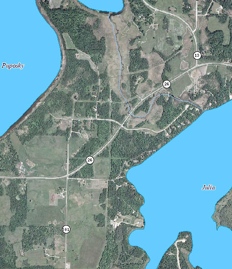 Aerial photo of Puposky Minnesota