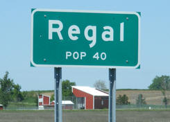 Regal Minnesota population sign