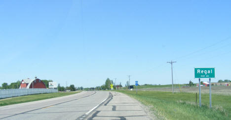 Entering Regal Minnesota on State Highway 55, 2009