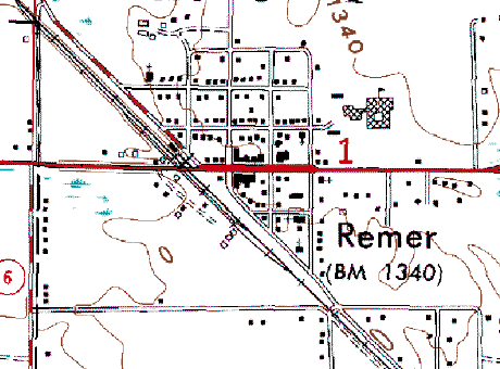 Topographic Map of Remer Minnesota