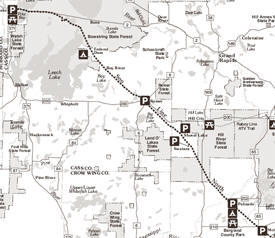 Soo Line North ATV Trail Map