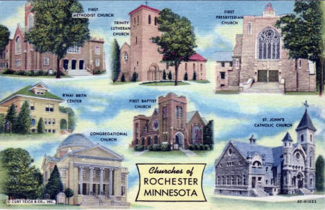 Churches of Rochester Minnesota, 1952