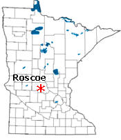 Location of Roscoe Minnesota