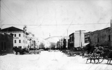 Market Day, Rushford Minnesota, 1910