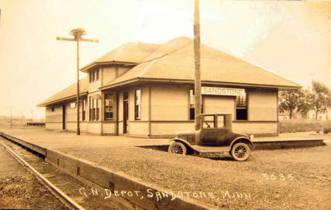Great Northern Depot, Sandstone Minnesota, 1920's?
