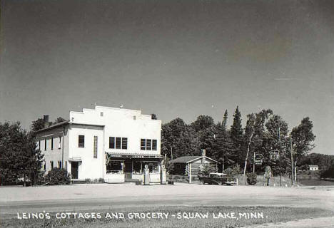 Leino's Cottages and Grocery,  Squaw Lake, Minnesota, 1950's