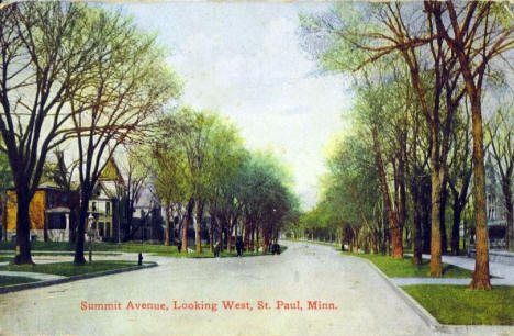 Summit Avenue looking west, St. Paul Minnesota, 1917